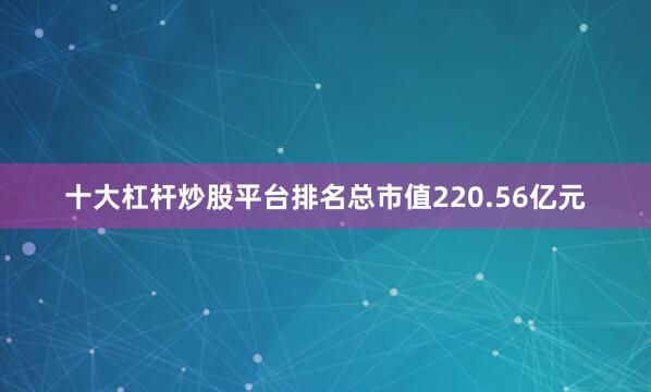 十大杠杆炒股平台排名总市值220.56亿元